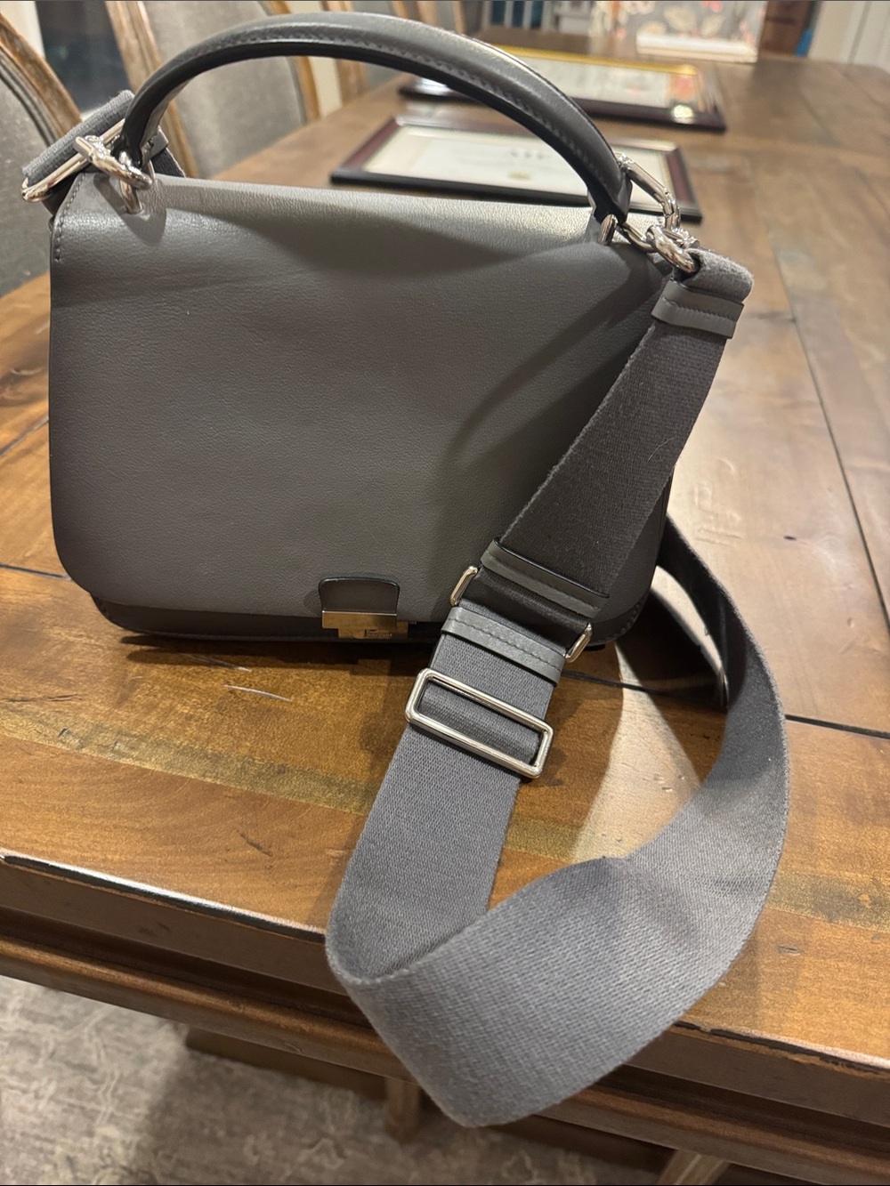 Michael Kors Gray purse with silver Hardware - Picture 5 of 5